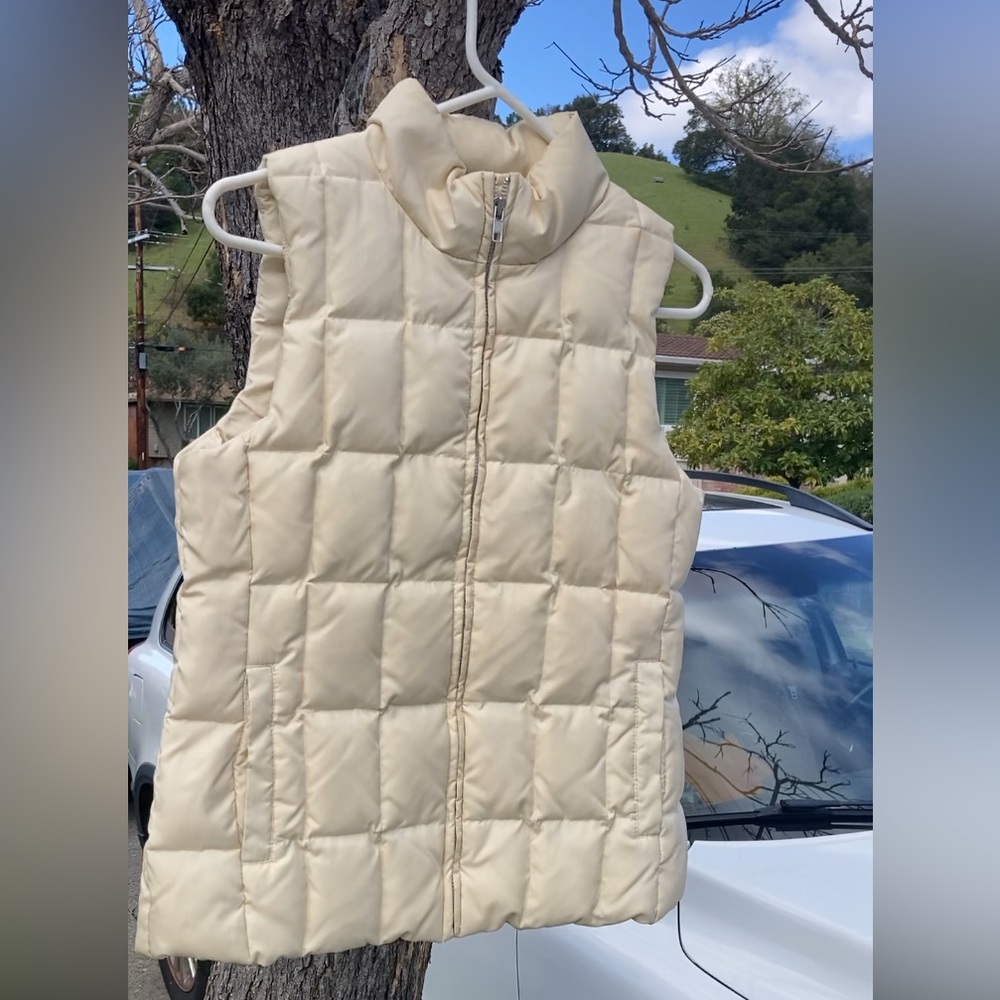 Cream Quilted Puffer Vest